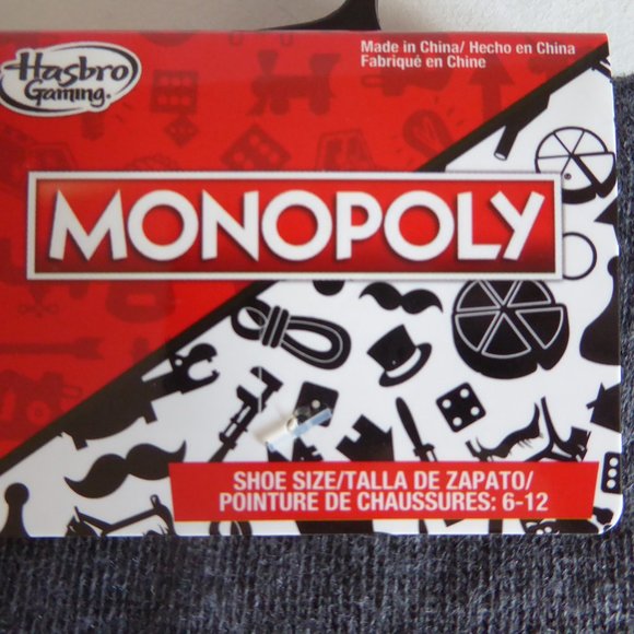 HASBRO MONOPOLY BRAND MENS 2 PAIRS OF SOCKS (NEW WITH TAGS) - Picture 5 of 7
